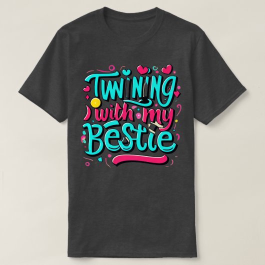 Funny Twin Matching Twins Day Friends Twinning mit T-Shirt (Design vorne)