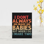 Funny Twin Vathers Day Ba2 Karte (Gelbe Blume)