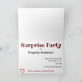 Funny Twitter Joke Post Überraschung Party Einladu Karte (Innenseite)