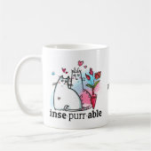 Funny Two Cats Romantic Pub Inseprable Name Kaffeetasse (Links)