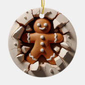 Funny Two Side Gingerbread Mann Weihnachten Keramik Ornament (Vorne)