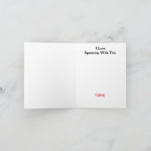 Funny Two Spines Romantic or Valentine Card Karte (Innenseite)