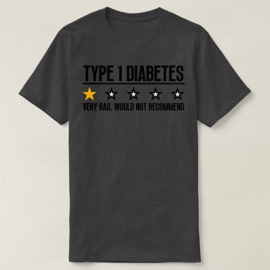Funny Typ 1 Diabetes 5 T-Shirt (Design vorne)