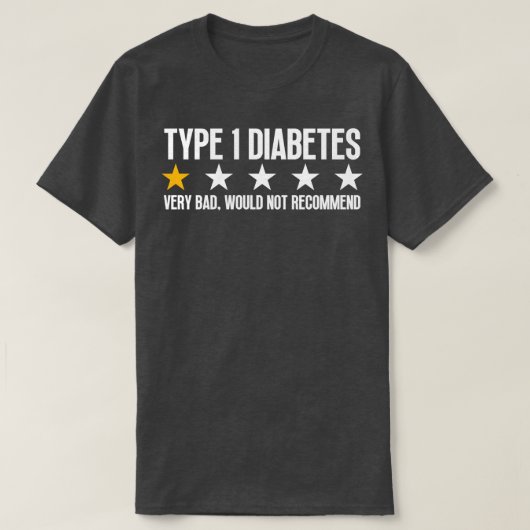Funny Typ 1 Diabetes 6 T-Shirt (Design vorne)