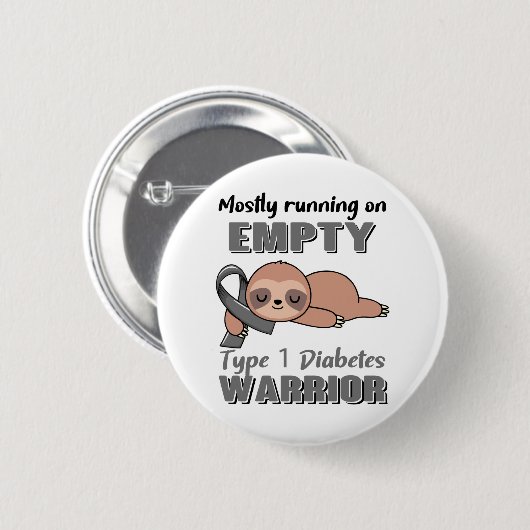 Funny Typ 1 Diabetes Awareness Ohrts Button (Vorne & Hinten)