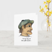 Funny Typ Contemplation Golf oder Office Work Karte (Gelbe Blume)