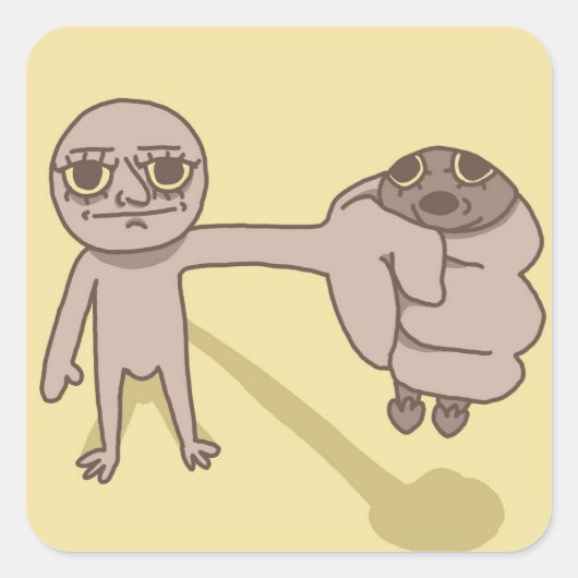 Funny Typ Frustrated Sticker (Vorderseite)