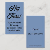 Funny Typ Hier ist mein Telefonat, der mich vielle Telefonnummerkarte (Vorne/Hinten)