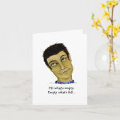 Funny Typ leer, voll und kratzend Karte (Gelbe Blume)