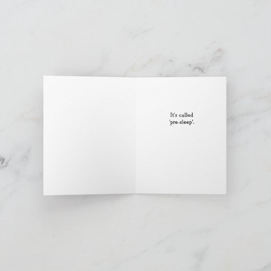 Funny Typ mit Pre-Sleep Karte (Innenseite)