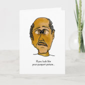 Funny Typ Passport-Bild Karte (Vorderseite)