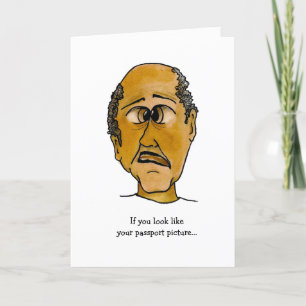 Funny Typ Passport-Bild Karte