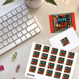 Funny Typ Sei freundlich und freundlich Quadratischer Aufkleber