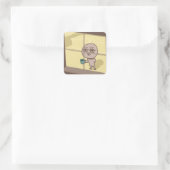 Funny Typ Stare out Window Sticker (Tasche)