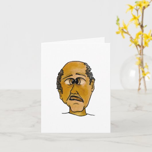 Funny Typ Wundern über die Taube oder die Statue Karte (Gelbe Blume)