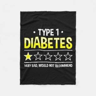 Funny Type 1 Diabetes Ein Star Spaß Fleecedecke