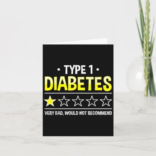 Funny Type 1 Diabetes Ein Star Spaß Karte (Vorderseite)