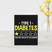 Funny Type 1 Diabetes Ein Star Spaß Karte (Gelbe Blume)