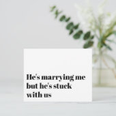 Funny Typografie Bridesmaid Vorschlag Einladung (Stehend Vorderseite)