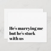 Funny Typografie Bridesmaid Vorschlag Einladung (Vorne/Hinten)