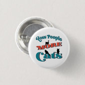 Funny Typografy Cats Button (Vorne & Hinten)