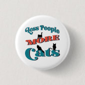 Funny Typografy Cats Button (Vorderseite)