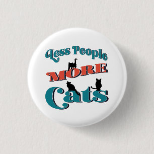 Funny Typografy Cats Button