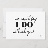 Funny Typografy Drehbuch lässig Hochzeit Einladung (Vorderseite)