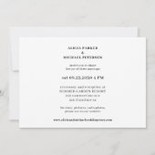 Funny Typografy Drehbuch lässig Hochzeit Einladung (Rückseite)