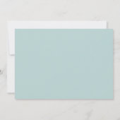 Funny Typografy Duck Egg Blue Wedding Einladung (Rückseite)