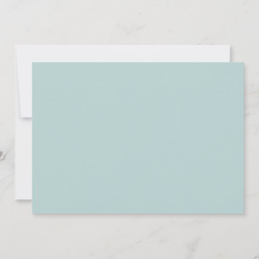 Funny Typografy Duck Egg Blue Wedding Einladung (Rückseite)