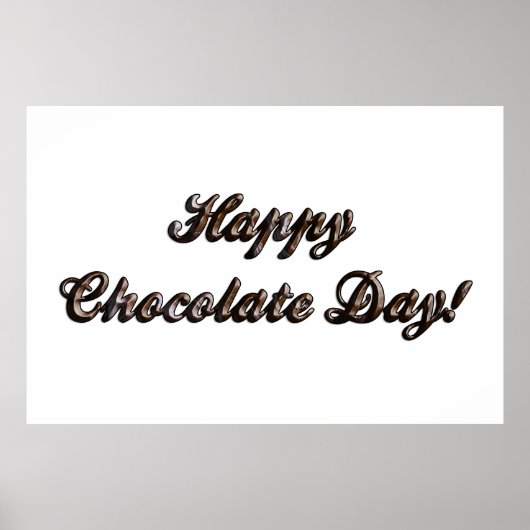 Funny Typografy Happy Chocolate Day Poster (Vorne)