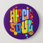 Funny Typografy - HIPPIE-SOUL 1 Button (Vorderseite)