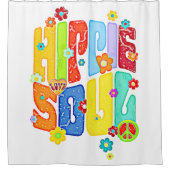 Funny Typografy - HIPPIE-SOUL 1 Duschvorhang (Vorderseite)