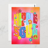 Funny Typografy - HIPPIE-SOUL 1 Postkarte (Vorne/Hinten)