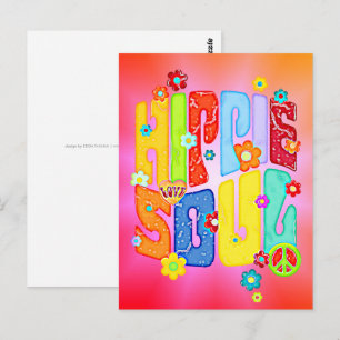 Funny Typografy - HIPPIE-SOUL 1 Postkarte