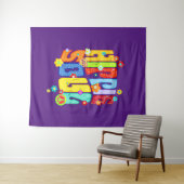 Funny Typografy - HIPPIE-SOUL 1 Wandteppich (Beispiel (Horizontal))