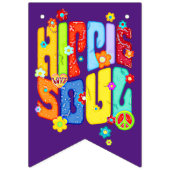 Funny Typografy - HIPPIE-SOUL 1 Wimpelkette (Dritte Fahne)