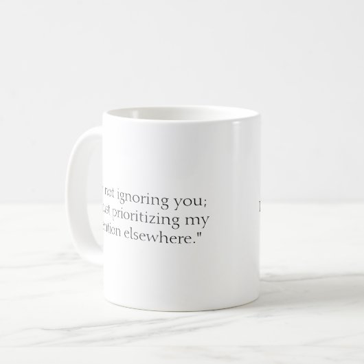 Funny Typografy Kaffeetasse (Vorderseite Links)