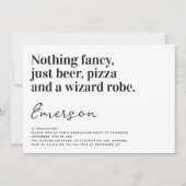 Funny Typografy Nothing Extravagant Grad Party Einladung (Vorderseite)