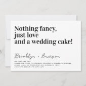 Funny Typografy Nothing Extravagante Foto Wedding Einladung (Vorderseite)