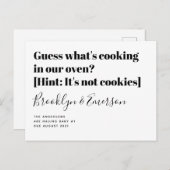 Funny Typografy Pregnancy Ankündigung (Vorne/Hinten)