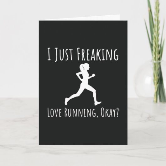 Funny Typografy Running Cards Runner Fitness Gym Karte (Vorderseite)