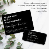 Funny Typografy Schwarz-weiß Wedding Einladung