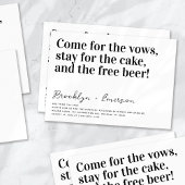 Funny Typografy Schwarz-weiß Wedding Einladung