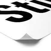 Funny Typografy Zitat stiffbe ruhig sarkastisch Poster (Ecke)