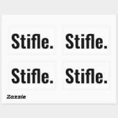Funny Typografy Zitat stiffbe ruhig sarkastisch Rechteckiger Aufkleber (Blatt)