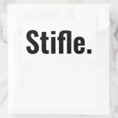 Funny Typografy Zitat stiffbe ruhig sarkastisch Rechteckiger Aufkleber (Tasche)
