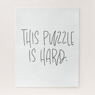 Funny Typographic Dieses Rätsel ist schwer Puzzle