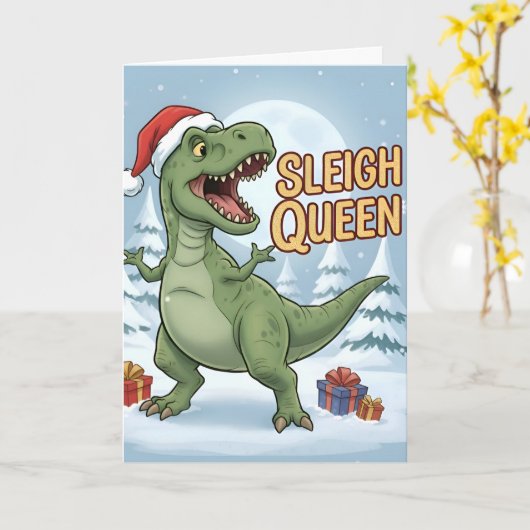 FUNNY TYPOGRAPHY CHRISTMAS KARTE (Gelbe Blume)